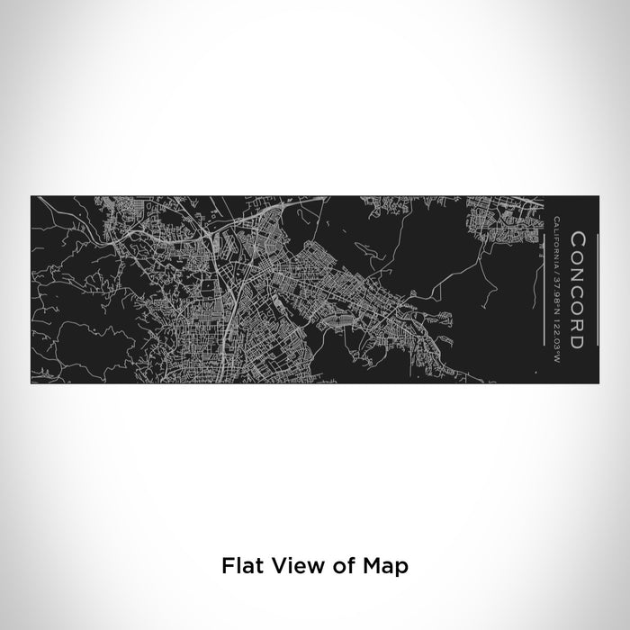 Rendered View of Concord California Map Engraving on 10oz Stainless Steel Insulated Cup with Sliding Lid in Black