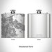 Rendered View of Concord California Map Engraving on 6oz Stainless Steel Flask