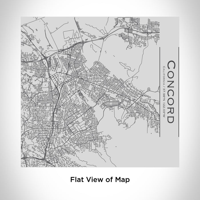 Rendered View of Concord California Map Engraving on 17oz Stainless Steel Insulated Tumbler