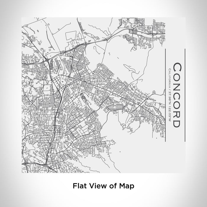 Rendered View of Concord California Map Engraving on 17oz Stainless Steel Insulated Tumbler in White