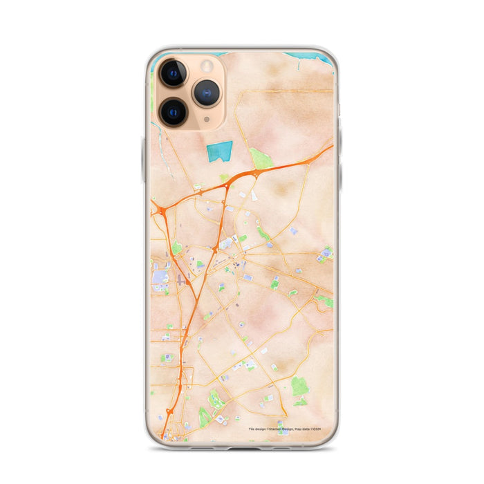 Custom iPhone 11 Pro Max Concord California Map Phone Case in Watercolor