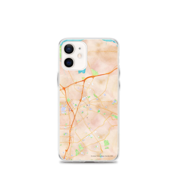 Custom iPhone 12 mini Concord California Map Phone Case in Watercolor