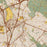 Concord California Map Print in Woodblock Style Zoomed In Close Up Showing Details