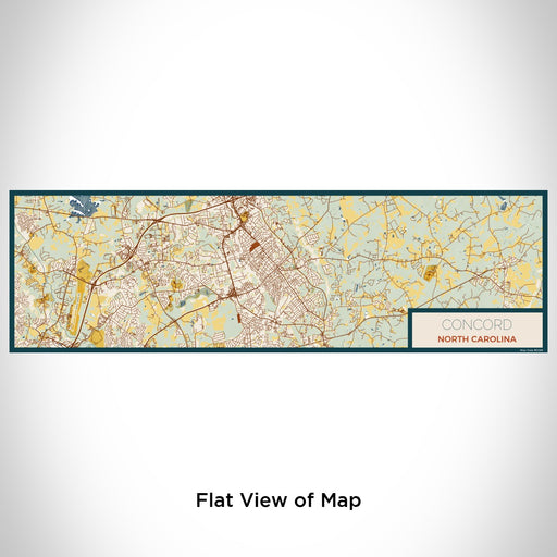 Flat View of Map Custom Concord North Carolina Map Enamel Mug in Woodblock
