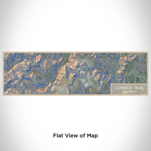 Flat View of Map Custom Conejos Peak Colorado Map Enamel Mug in Afternoon