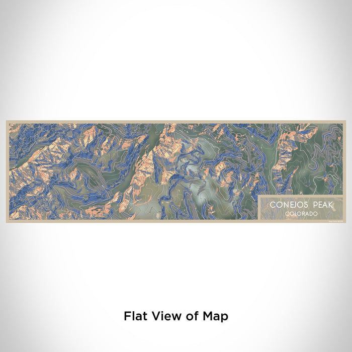 Flat View of Map Custom Conejos Peak Colorado Map Enamel Mug in Afternoon