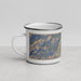 Left View Custom Conejos Peak Colorado Map Enamel Mug in Afternoon