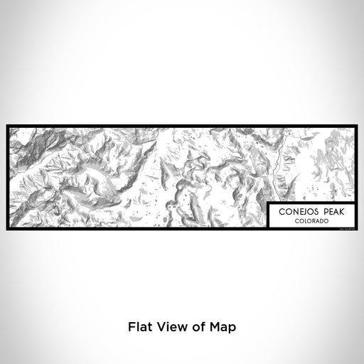 Flat View of Map Custom Conejos Peak Colorado Map Enamel Mug in Classic