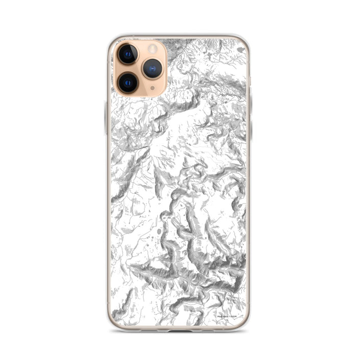 Custom iPhone 11 Pro Max Conejos Peak Colorado Map Phone Case in Classic
