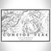 Conejos Peak Colorado Map Print Landscape Orientation in Classic Style With Shaded Background