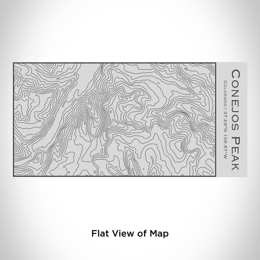 Rendered View of Conejos Peak Colorado Map Engraving on 17oz Stainless Steel Insulated Cola Bottle