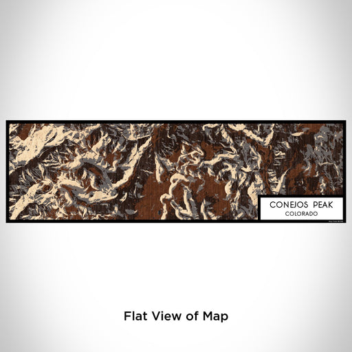Flat View of Map Custom Conejos Peak Colorado Map Enamel Mug in Ember