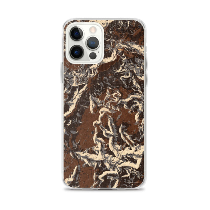 Custom iPhone 12 Pro Max Conejos Peak Colorado Map Phone Case in Ember