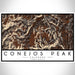 Conejos Peak Colorado Map Print Landscape Orientation in Ember Style With Shaded Background