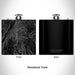Rendered View of Conejos Peak Colorado Map Engraving on 6oz Stainless Steel Flask in Black