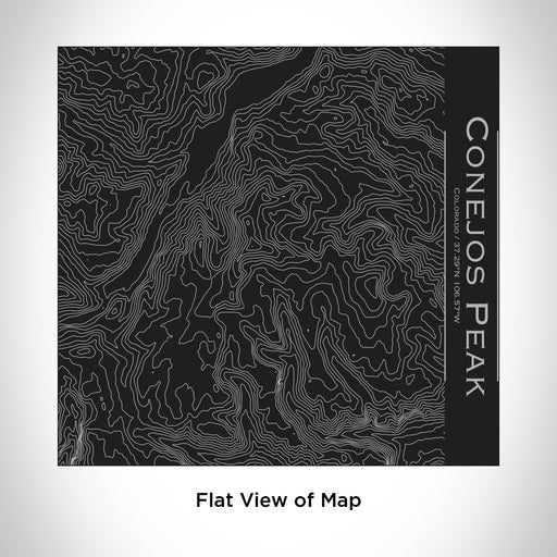 Rendered View of Conejos Peak Colorado Map Engraving on 17oz Stainless Steel Insulated Tumbler in Black