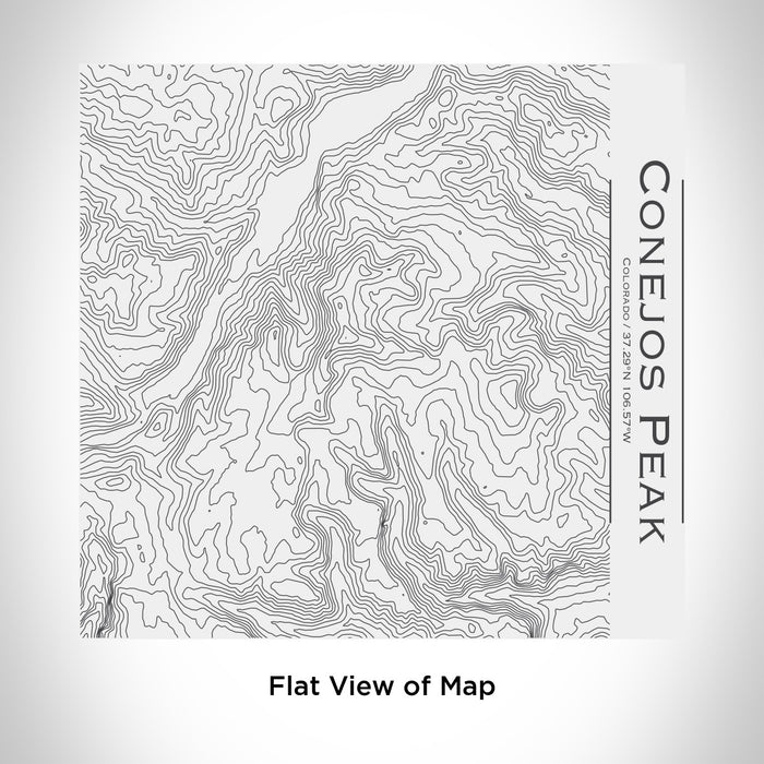 Rendered View of Conejos Peak Colorado Map Engraving on 17oz Stainless Steel Insulated Tumbler in White