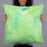 Person holding 22x22 Custom Conejos Peak Colorado Map Throw Pillow in Watercolor