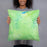 Person holding 18x18 Custom Conejos Peak Colorado Map Throw Pillow in Watercolor