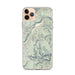 Custom iPhone 11 Pro Max Conejos Peak Colorado Map Phone Case in Woodblock
