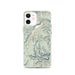 Custom iPhone 12 Conejos Peak Colorado Map Phone Case in Woodblock