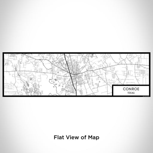 Flat View of Map Custom Conroe Texas Map Enamel Mug in Classic