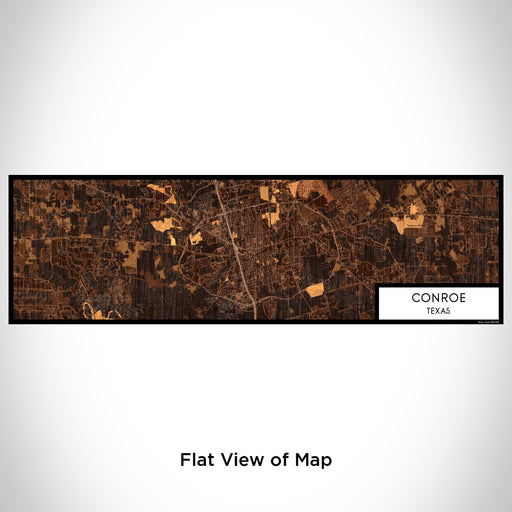 Flat View of Map Custom Conroe Texas Map Enamel Mug in Ember