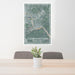 24x36 Conshohocken Pennsylvania Map Print Portrait Orientation in Afternoon Style Behind 2 Chairs Table and Potted Plant