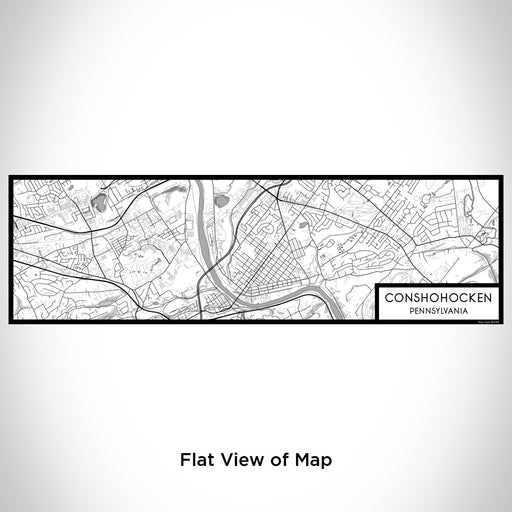 Flat View of Map Custom Conshohocken Pennsylvania Map Enamel Mug in Classic