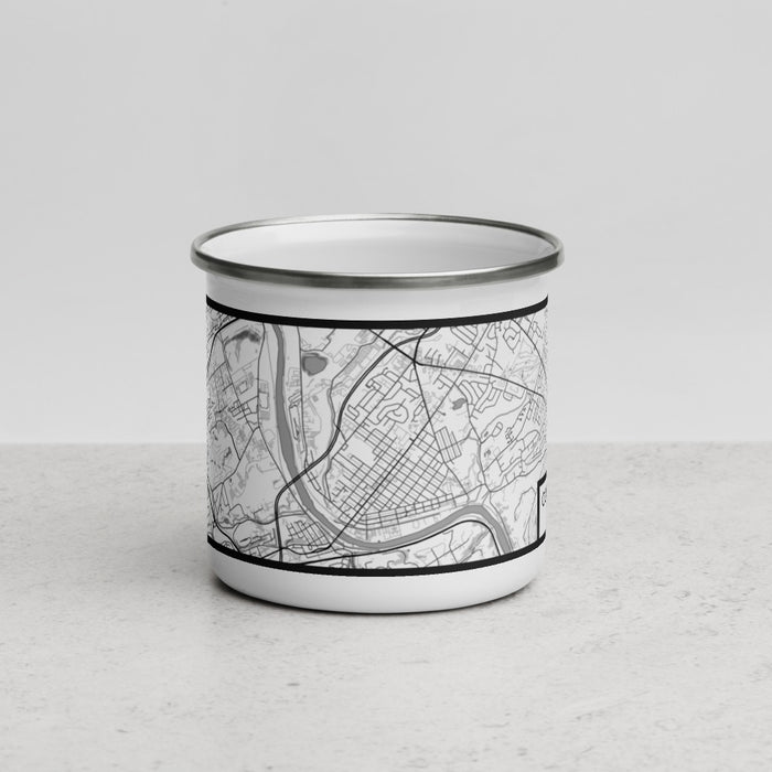 Front View Custom Conshohocken Pennsylvania Map Enamel Mug in Classic
