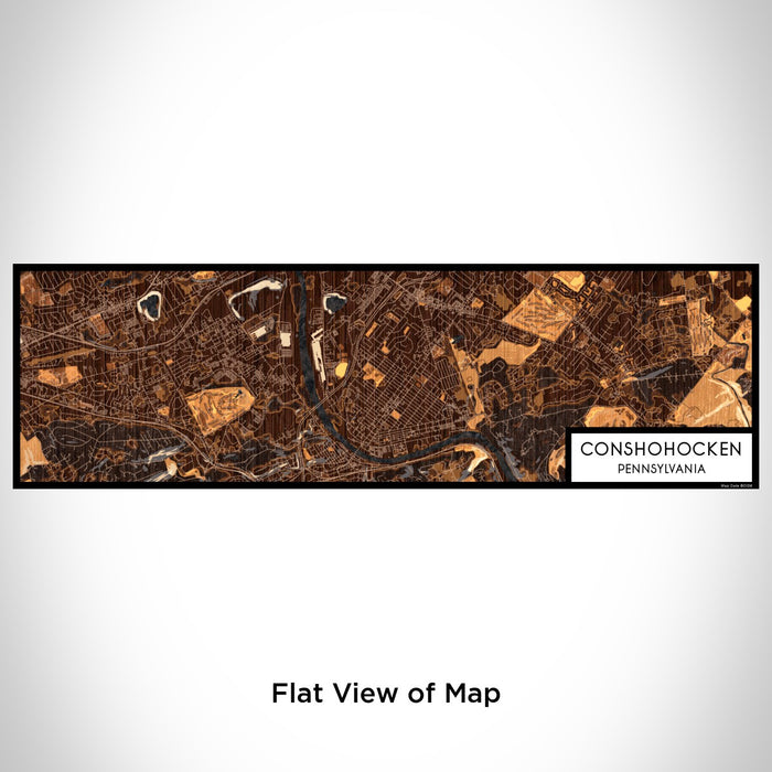Flat View of Map Custom Conshohocken Pennsylvania Map Enamel Mug in Ember