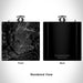 Rendered View of Conshohocken Pennsylvania Map Engraving on 6oz Stainless Steel Flask in Black