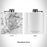 Rendered View of Conshohocken Pennsylvania Map Engraving on 6oz Stainless Steel Flask in White