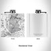 Rendered View of Conshohocken Pennsylvania Map Engraving on 6oz Stainless Steel Flask in White