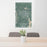 24x36 Conway Arkansas Map Print Portrait Orientation in Afternoon Style Behind 2 Chairs Table and Potted Plant