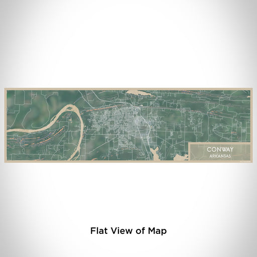 Flat View of Map Custom Conway Arkansas Map Enamel Mug in Afternoon
