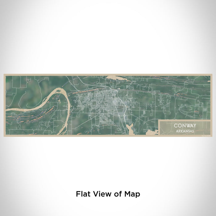 Flat View of Map Custom Conway Arkansas Map Enamel Mug in Afternoon