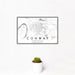 12x18 Conway Arkansas Map Print Landscape Orientation in Classic Style With Small Cactus Plant in White Planter
