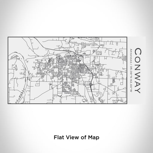 Rendered View of Conway Arkansas Map Engraving on 17oz Stainless Steel Insulated Cola Bottle in White