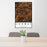 24x36 Conway Arkansas Map Print Portrait Orientation in Ember Style Behind 2 Chairs Table and Potted Plant