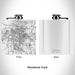 Rendered View of Conway Arkansas Map Engraving on 6oz Stainless Steel Flask in White