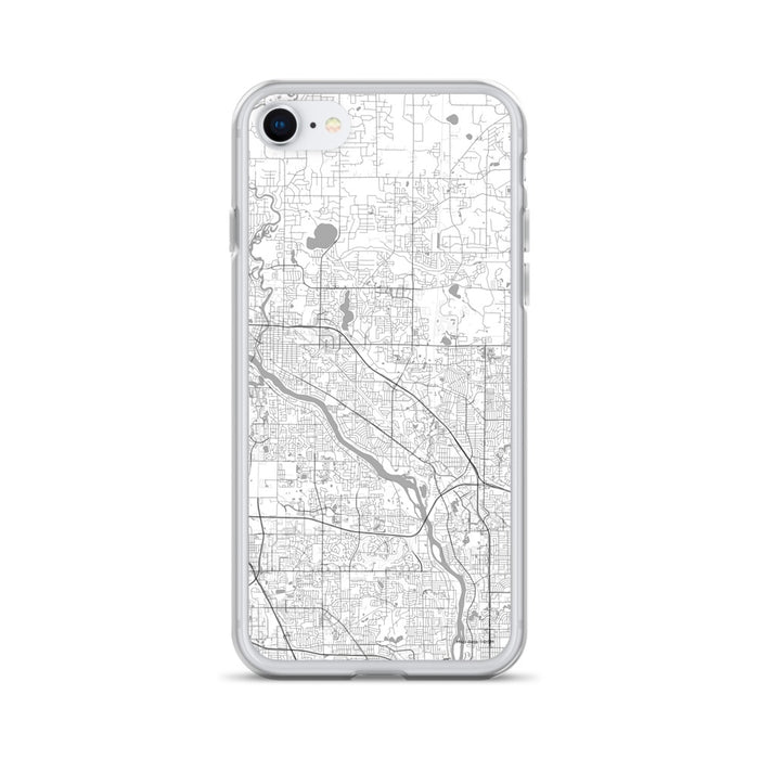 Custom Coon Rapids Minnesota Map iPhone SE Phone Case in Classic