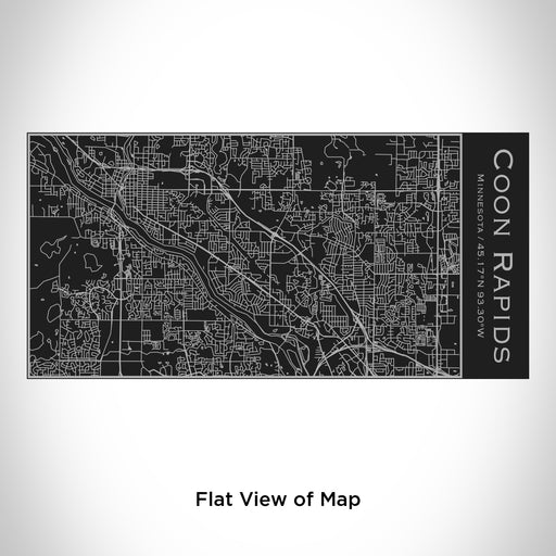 Rendered View of Coon Rapids Minnesota Map Engraving on 17oz Stainless Steel Insulated Cola Bottle in Black