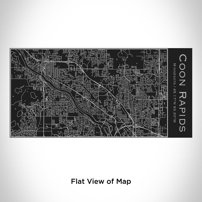 Rendered View of Coon Rapids Minnesota Map Engraving on 17oz Stainless Steel Insulated Cola Bottle in Black
