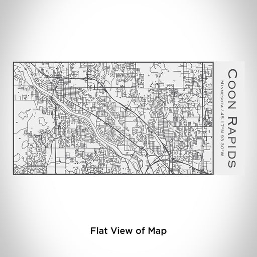 Rendered View of Coon Rapids Minnesota Map Engraving on 17oz Stainless Steel Insulated Cola Bottle in White