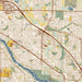 Coon Rapids Minnesota Map Print in Woodblock Style Zoomed In Close Up Showing Details