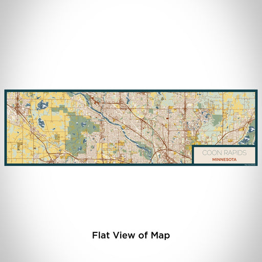 Flat View of Map Custom Coon Rapids Minnesota Map Enamel Mug in Woodblock