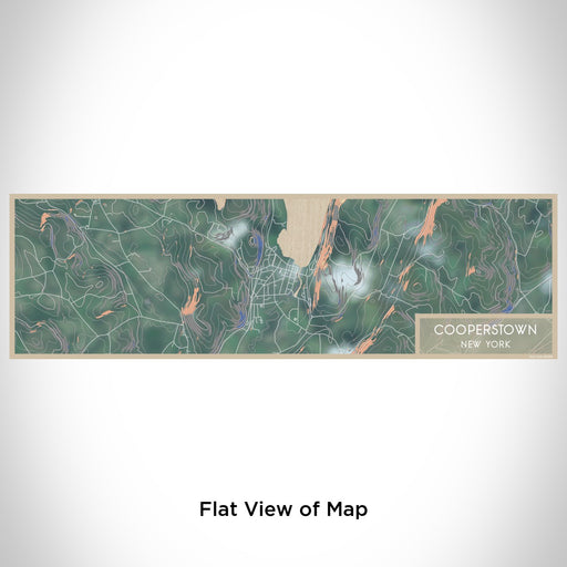 Flat View of Map Custom Cooperstown New York Map Enamel Mug in Afternoon