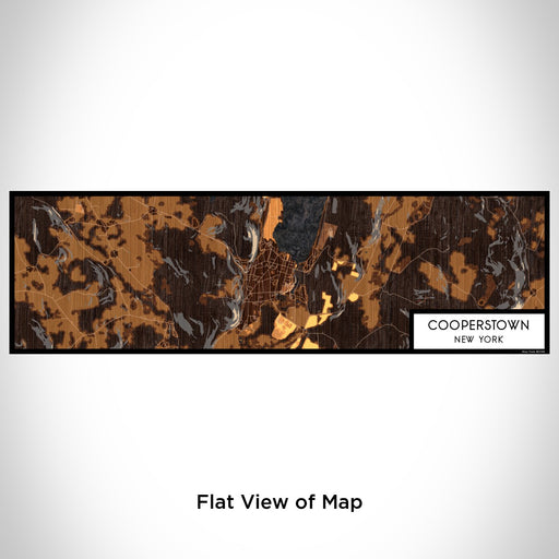 Flat View of Map Custom Cooperstown New York Map Enamel Mug in Ember