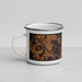 Left View Custom Cooperstown New York Map Enamel Mug in Ember